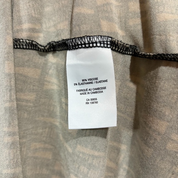 NWOT, Reitmans, Soft Patterned Knee-Length Dress, XL, Black & Beige - Picture 8 of 9